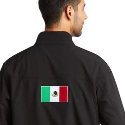 Ariat New Team Softshell MEXICO Jacket (BLACK) -Guadalajara Western Wear 10031424 02 2