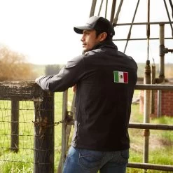 Ariat New Team Softshell MEXICO Jacket (BLACK) -Guadalajara Western Wear 10031424 lifestyle 2