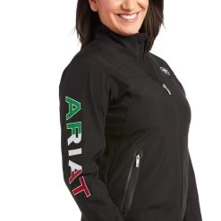 Ariat Classic Team Softshell MEXICO Jacket (BLACK) 13 Ariat Classic Team Softshell MEXICO Jacket (BLACK) -Guadalajara Western Wear 10031428 01