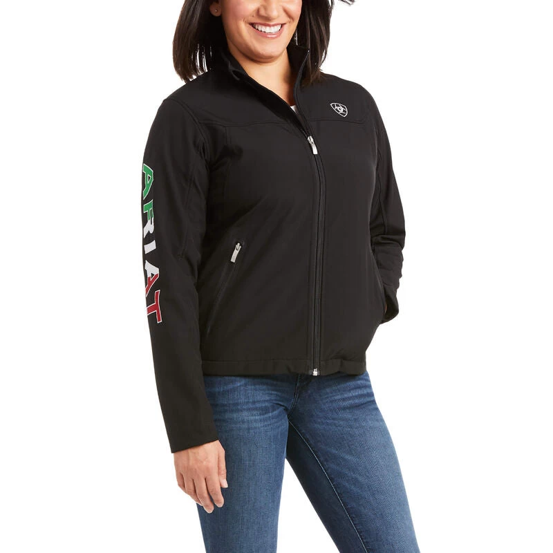 Ariat Classic Team Softshell MEXICO Jacket (BLACK) 5 Ariat Classic Team Softshell MEXICO Jacket (BLACK) - Image 3