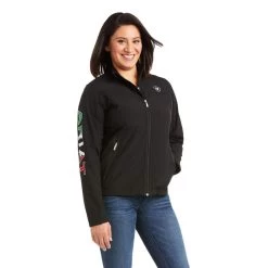 Ariat Classic Team Softshell MEXICO Jacket (BLACK) 14 Ariat Classic Team Softshell MEXICO Jacket (BLACK) -Guadalajara Western Wear 10031428 back