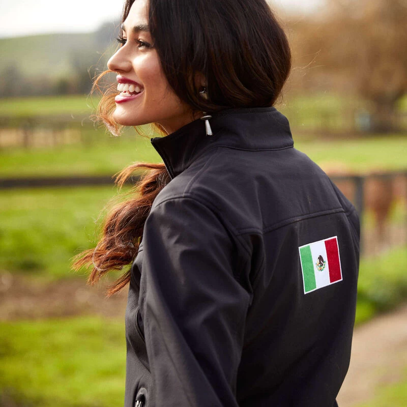 Ariat Classic Team Softshell MEXICO Jacket (BLACK) 4 Ariat Classic Team Softshell MEXICO Jacket (BLACK) - Image 2