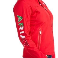 Ariat Classic Team Softshell MEXICO Jacket (RED) -Guadalajara Western Wear 10033526 02