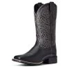 Ariat Black Women Round Up Remuda Wide Square Toe Western Boot
