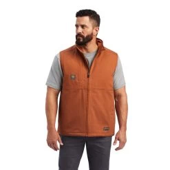 Ariat Men's Rebar DuraCanvas Copper Vest -Guadalajara Western Wear 10037636 front
