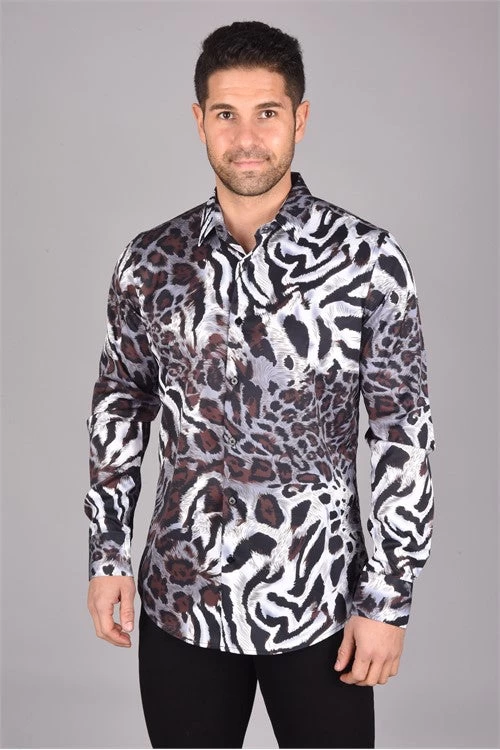 Platini Men's Long Sleeve Shirt - SJL7083 (Plus Size) 3 Platini Men's Long Sleeve Shirt - SJL7083 (Plus Size)