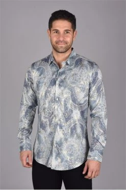 Platini Men's Long Sleeve Shirt - FPL7208 (Plus Size)