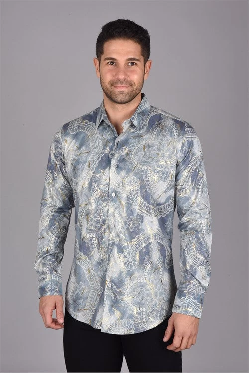 Platini Men's Long Sleeve Shirt - FPL7208 (Plus Size) 3 Platini Men's Long Sleeve Shirt - FPL7208 (Plus Size)