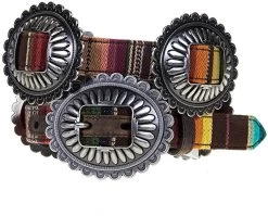Womens Serape Concho Belt
