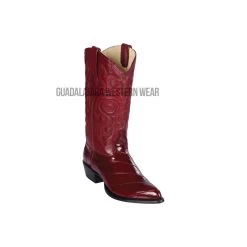 Los Altos Burgundy Eel J Toe Cowboy Boots