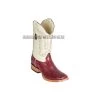 Los Altos Burgundy Ostrich Belly Wide Square Toe Cowboy Boots -Guadalajara Western Wear GDL 2 BOOTS WEBSITE 2020 95