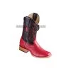 Los Altos Red Ostrich Belly Wide Square Toe Cowboy Boots -Guadalajara Western Wear GDL 2 BOOTS WEBSITE 2020 99