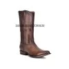 Cuadra Brown Copenage Deer With Side Zipper Semi Oval Toe Cowboy Boots -Guadalajara Western Wear GDL 4 MAY BOOTS WEBSITE FINAL 2020 41