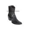 Los Altos Black Caiman Tail European Square Toe Ankle Boot -Guadalajara Western Wear GDL JAN 2 BOOTS WEBSITE 2020 111