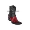 Los Altos Faded Burgundy Caiman Tail European Square Toe Ankle Boot -Guadalajara Western Wear GDL JAN 2 BOOTS WEBSITE 2020 112