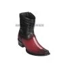 Los Altos Faded Burgundy Rowstone Stingray European Square Toe Ankle Boot -Guadalajara Western Wear GDL JAN 2 BOOTS WEBSITE 2020 117
