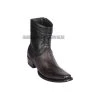 Los Altos Black Cherry Ostrich Belly European Square Toe Ankle Boot -Guadalajara Western Wear GDL JAN 2 BOOTS WEBSITE 2020 138