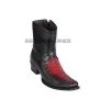 Los Altos Faded Burgundy Caiman Tail & Deer European Square Toe Ankle Boot -Guadalajara Western Wear GDL JAN 2 BOOTS WEBSITE 2020 148
