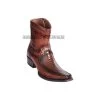 Los Altos Faded Brown Ostrich Leg & Deer European Square Toe Ankle Boot -Guadalajara Western Wear GDL JAN 2 BOOTS WEBSITE 2020 164
