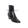 Los Altos Black Ostrich Leg Round Toe Ankle Boot -Guadalajara Western Wear GDL JAN 2 BOOTS WEBSITE 2020 178