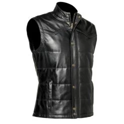 Cuadra Men's Lamb Vest Black -Guadalajara Western Wear H104BOB BLK 2T