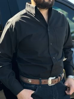Ariat Solid Black Classic Fit Shirt -Guadalajara Western Wear IMG 0559 5b927425 eb31 406d a79c e2a137d7d6ed