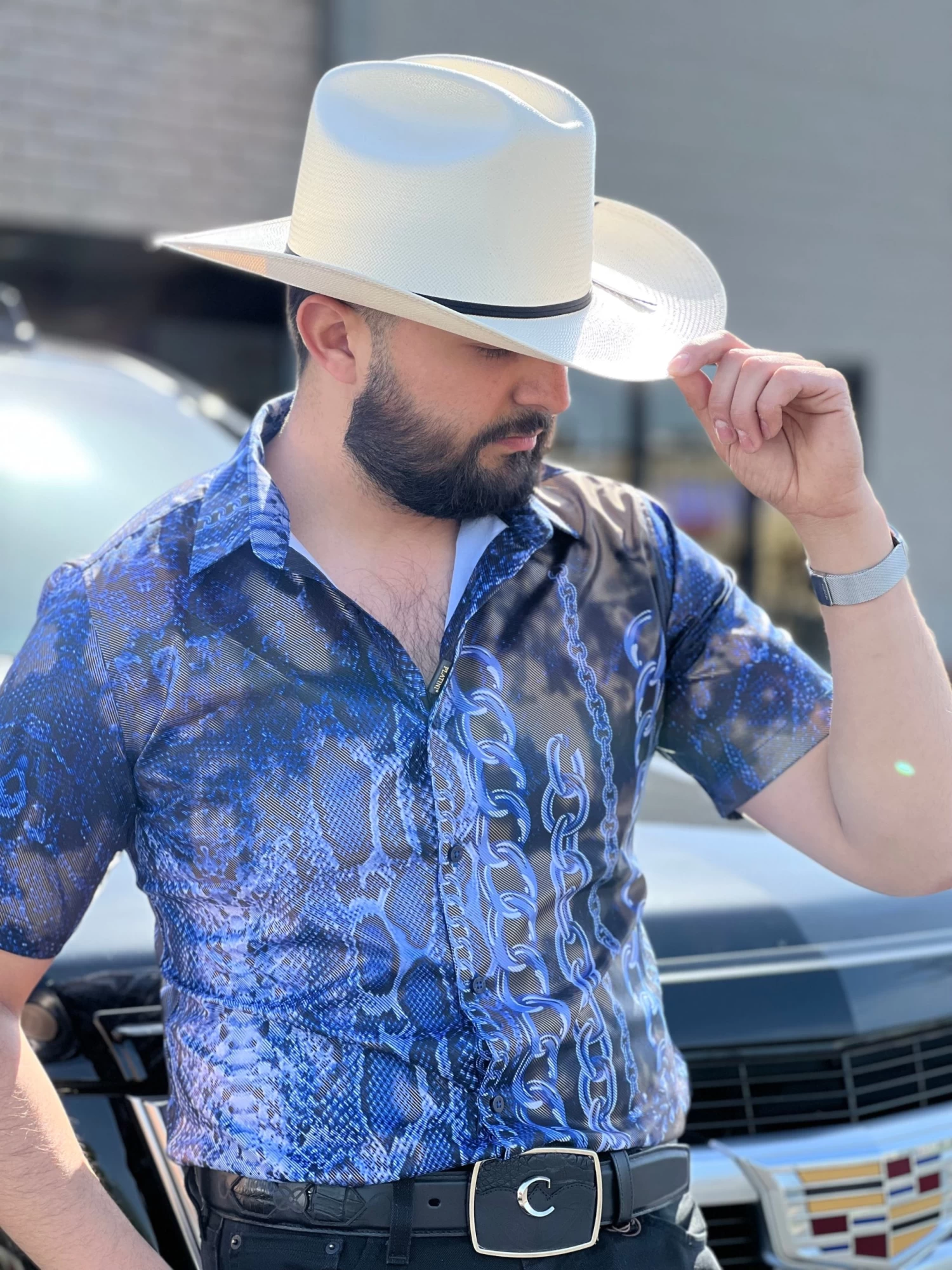 Platini Men's Digital Print Short Sleeve Shirt - FPS8639 3 Platini Men's Digital Print Short Sleeve Shirt - FPS8639