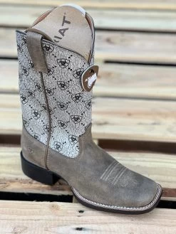 Ariat Brown Bomber Round Up Wide Square Toe Women Boot -Guadalajara Western Wear IMG 1112