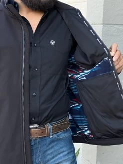 Ariat Men 2.0 Black Chimayo Soft-Shell Jacket -Guadalajara Western Wear IMG 13344