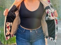 Women's Natural Aztec Floral Soft-Shell Jacket- Rock&Roll Denim 11 Women's Natural Aztec Floral Soft-Shell Jacket- Rock&Roll Denim -Guadalajara Western Wear IMG 14902