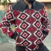 Panhandle Men's Red Aztec Wool Coat 2 Panhandle Men's Red Aztec Wool Coat -Guadalajara Western Wear IMG 1528