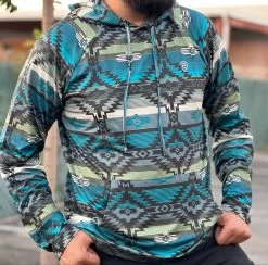 Multi Print Cactus Men's Hoodie - Rock&Roll Denim -Guadalajara Western Wear IMG 1532