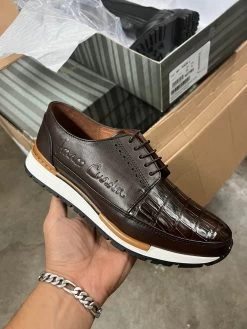 Cuadra Tenis Franco Caiman Belly - Cafe 9 Cuadra Tenis Franco Caiman Belly - Cafe -Guadalajara Western Wear IMG 1827