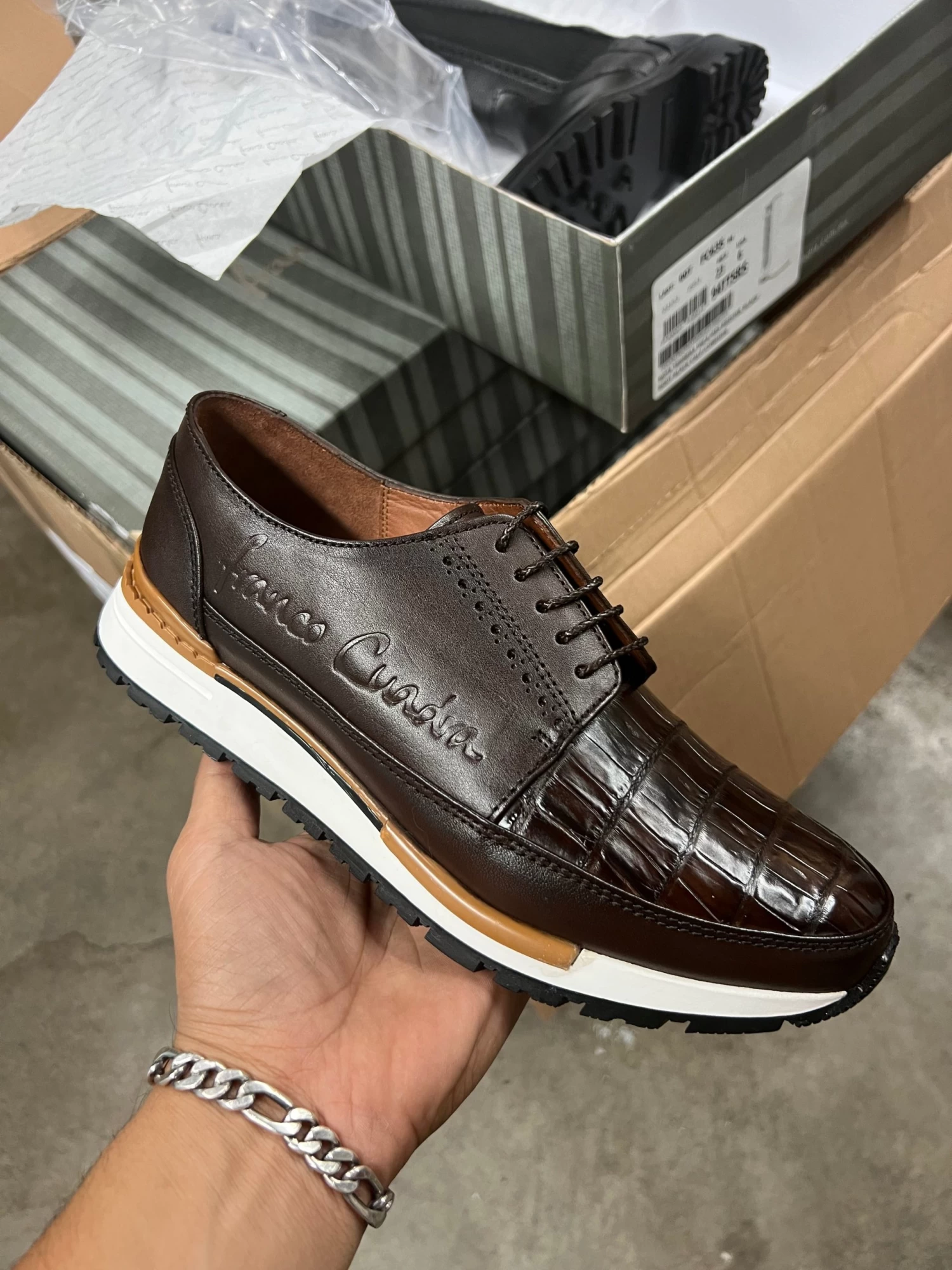 Cuadra Tenis Franco Caiman Belly - Cafe 6 Cuadra Tenis Franco Caiman Belly - Cafe - Image 4