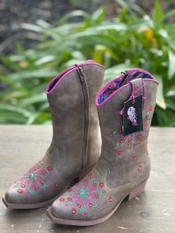 Kid's Savvy Western Snip Toe Zip Up Boots