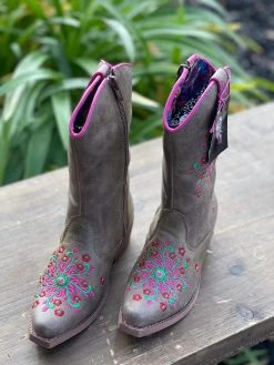 Kid's Savvy Western Snip Toe Zip Up Boots -Guadalajara Western Wear IMG 1905