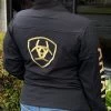 Ariat Women Black/Gold Soft-shell Jacket (NEW) -Guadalajara Western Wear IMG 2437