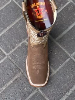 Los Altos Nobuck Taupe Wide Square Toe Cowboy Boots 7 Los Altos Nobuck Taupe Wide Square Toe Cowboy Boots -Guadalajara Western Wear IMG 2593