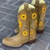 Sunflower Floral Square Toe Cowgirl Boots -Guadalajara Western Wear IMG 2681