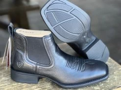 Ariat Booker Ultra Western Ankle Boot (BLACK) -Guadalajara Western Wear IMG 2805