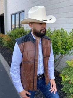 Cuadra Men's Lamb Vest Florence Brown