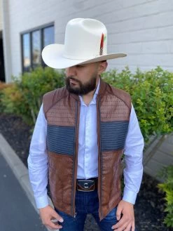 Cuadra Men's Lamb Vest Florence Dark Brown