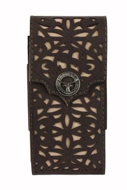 Leather Tooled Cell Phone Case Toro