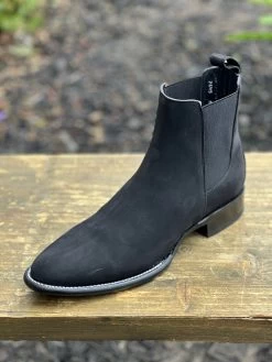 Los Altos Nobuck Negro Botin Chelsea
