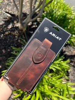 Ariat Brown Leather Cell Phone Case (Fits IPhone REGULAR SIZE)