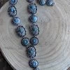 Silver/ Turquoise Concho Necklace