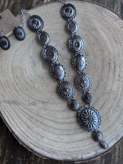 Silver Concho Necklace