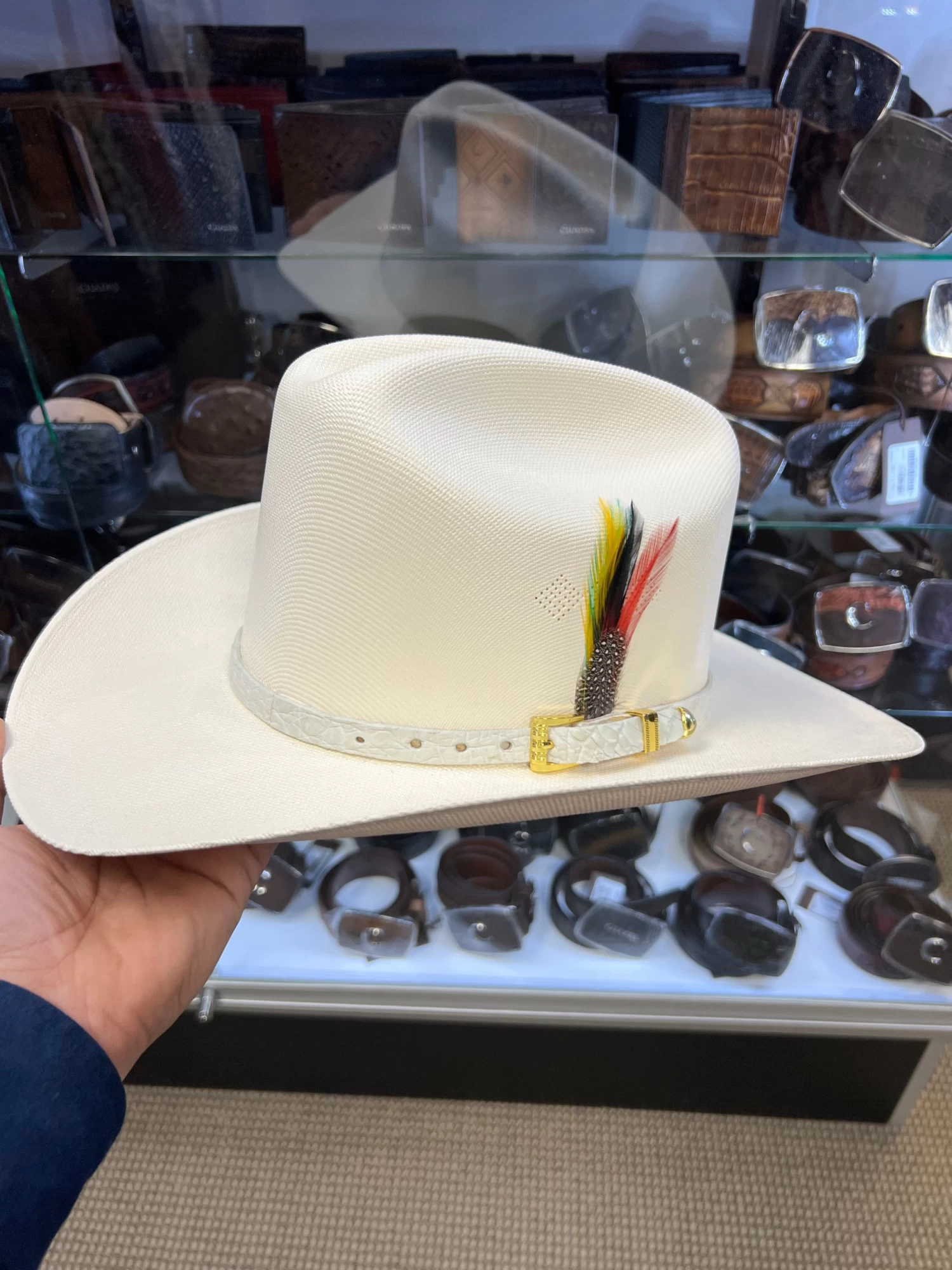 Tombstone 1000x Johnson (Copa Alta) With Winter White Caiman Leather Band 3 Tombstone 1000x Johnson (Copa Alta) With Winter White Caiman Leather Band