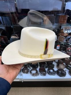 Tombstone 1000x Johnson (Copa Alta) With Genuine Winter White Ostrich Leather Band