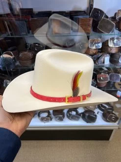 Tombstone 1000x Johnson (Copa Alta) With Genuine Red Ostrich Leather Band